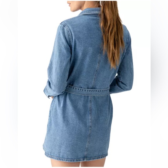 Sanctuary Denim Shirt Dress Belted Button Front Mini Dress Blue Sz S NWT - Picture 12 of 16